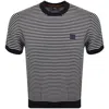 Boss Casual Boss Kanache Knit T Shirt Light Dark Blue In Navy