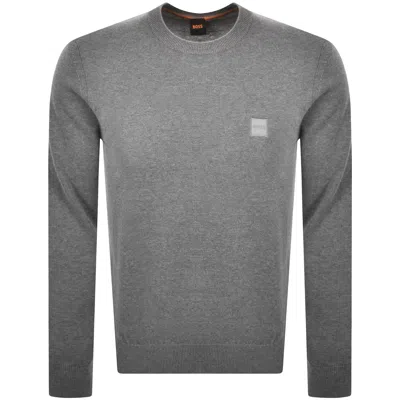 Boss Casual Boss Kanovano Knit Jumper Grey In Gray