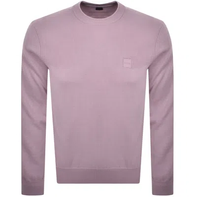 Boss Casual Boss Kanovano Knit Jumper Purple In Multi