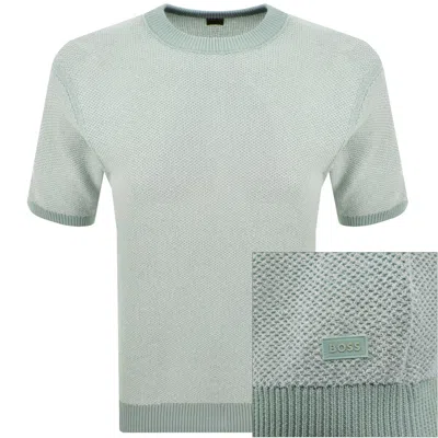 Boss Casual Boss Kantonio Short Sleeve Jumper Aqua Green