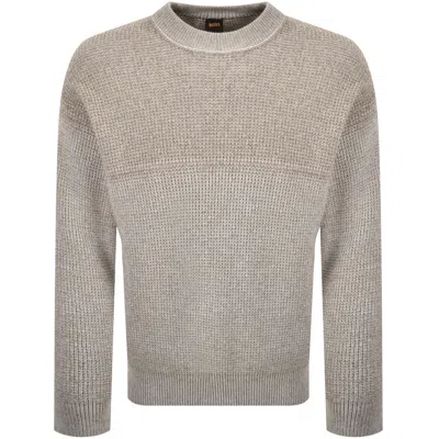 Boss Casual Boss Kartney Knit Jumper Khaki In Neutral