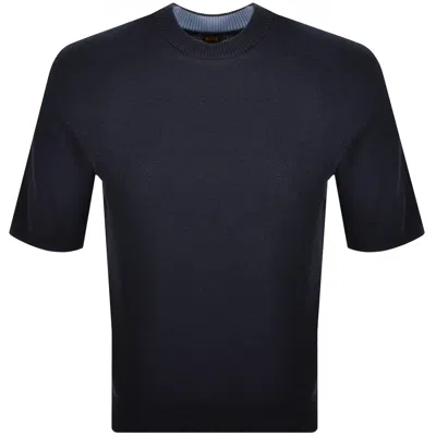 Boss Casual Boss Kencel Knit Jumper Dark Blue