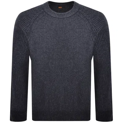 Boss Casual Boss Kepler Knit Jumper Navy