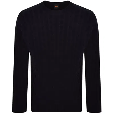 Boss Casual Boss Ketrecio Knit Jumper Navy