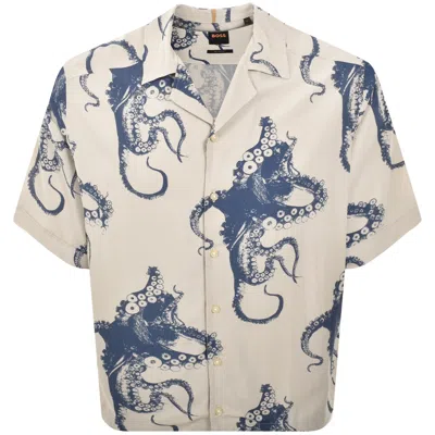 Boss Casual Boss Lapisy Relaxed Fit Shirt Beige In Sand