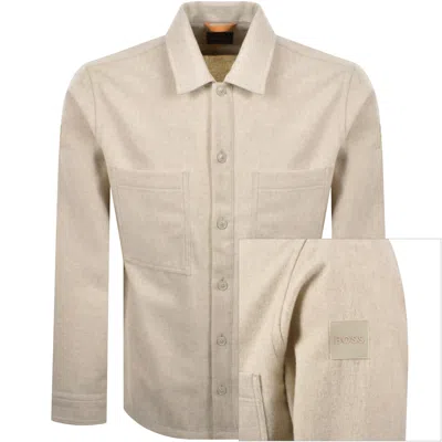 Boss Casual Boss Locky 2 Overshirt Beige In Sand