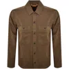 BOSS CASUAL BOSS LOCKY OVERSHIRT JACKET BROWN