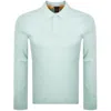 Boss Casual Boss Long Sleeve Passerby Polo T Shirt Green In Green