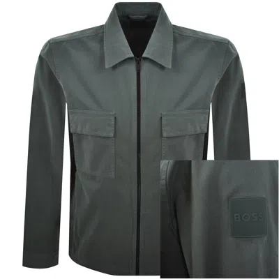 Boss Casual Boss Lorum Full Zip Overshirt Green