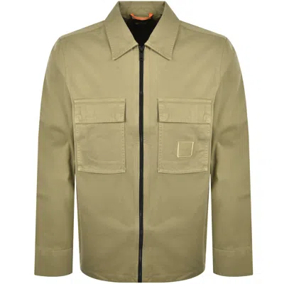 Boss Casual Boss Lovel Full Zip Overshirt Beige