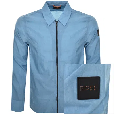 Boss Casual Boss Lovvy Full Zip Overshirt Blue
