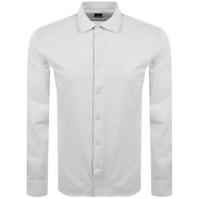 Boss Casual Boss Mysoft 2 Long Sleeve Shirt White In Gray