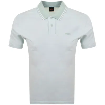 Boss Casual Boss Oxford New Polo Aqua Green In Blue
