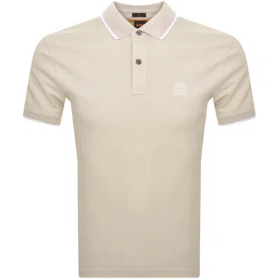 Boss Casual Boss Passertip Polo T Shirt Beige