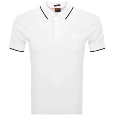 Boss Casual Boss Passertip Polo T Shirt White