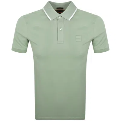Boss Casual Boss Passertip Slim Fit Polo T Shirt Green