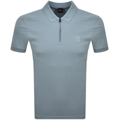 Boss Casual Boss Passerzip Polo T Shirt Blue