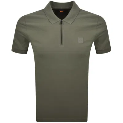 Boss Casual Boss Passerzip Polo T Shirt Green