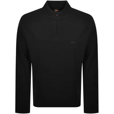 Boss Casual Boss Pe Hive Quarter Zip Sweatshirt Black