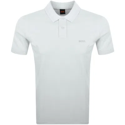 Boss Casual Boss Pe Interlock Polo T Shirt Grey In Gray