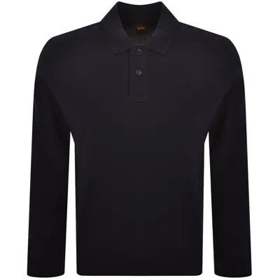 Boss Casual Boss Petempestolong Polo T Shirt Dark Blue In Navy