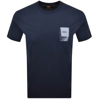 Boss Casual Boss Plain T Shirt Dark Blue