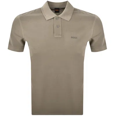 Boss Casual Boss Prime Polo T Shirt Beige