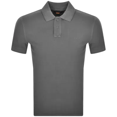 Boss Casual Boss Prime Polo T Shirt Grey In Gray