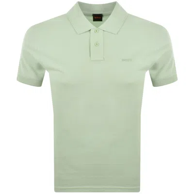 Boss Casual Boss Prime Polo T Shirt Open Green In Gray