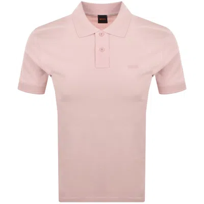 Boss Casual Boss Prime Polo T Shirt Pink In Red