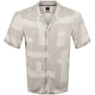 Boss Casual Boss Rayer M Short Sleeve Shirt Grey In Gray