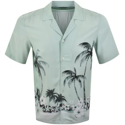 Boss Casual Boss Rayer M Short Sleeve Shirt Turquoise In Blue