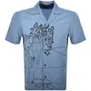 Boss Casual Boss Rayer M Short Sleeved Shirt Blue In Blue