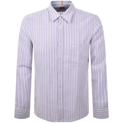 Boss Casual Boss Relegant 6 Long Sleeved Shirt Purple
