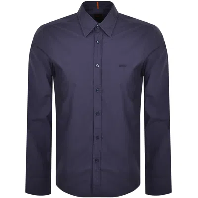 Boss Casual Boss Relegant 6 Regular Fit Shirt Navy In Blue