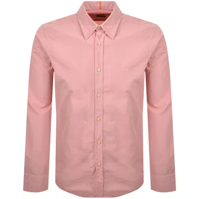 Boss Casual Boss Relegant 6 Regular Fit Shirt Pink