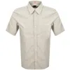 Boss Casual Boss Relegant 6 Short Sleeved Shirt Beige In Beige