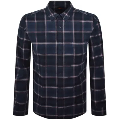 Boss Casual Boss Rickert Check Shirt Navy In Blue