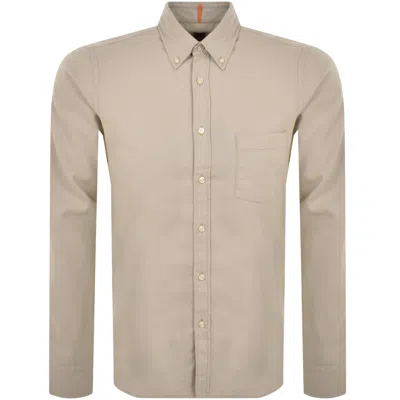 Boss Casual Boss Rickert Regular Fit Shirt Beige