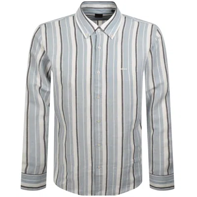 Boss Casual Boss Ricoplus M Linen Shirt Blue