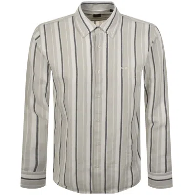 Boss Casual Boss Ricoplus M Linen Shirt Grey In Gray