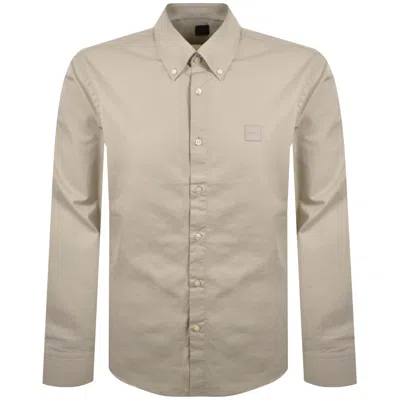 Boss Casual Boss Ricoplus Shirt Beige In Brown