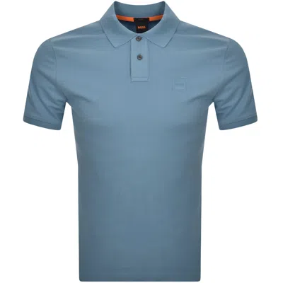 Boss Casual Boss Slim Fit Passenger Polo T Shirt Blue