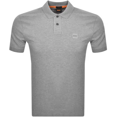 Boss Casual Boss Slim Fit Passenger Polo T Shirt Grey