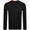 Boss Casual Boss Tetwill Nylon Long Sleeve T Shirt Black In Black