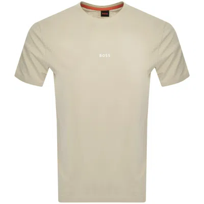 Boss Casual Boss Tchup Logo T Shirt Beige