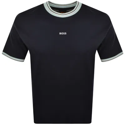 Boss Casual Boss Te Blocks T Shirt Navy In Blue