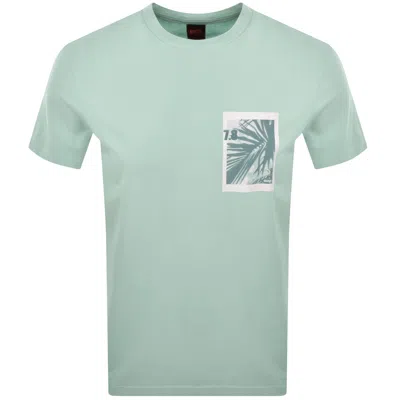 Boss Casual Boss Te Board T Shirt Aqua Green In Gray