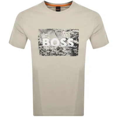 Boss Casual Boss Te Building T Shirt Beige In Neutral