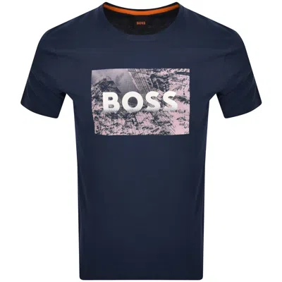 Boss Casual Boss Te Building T Shirt Navy In Blue